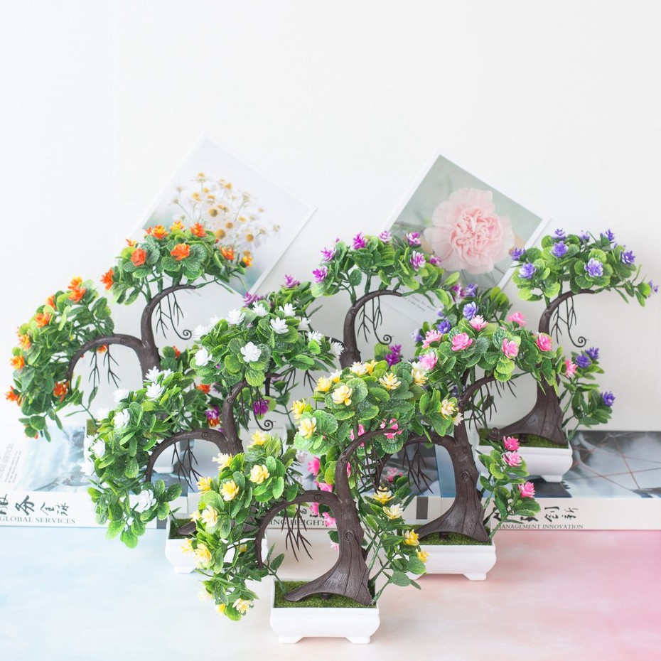 Kunataruma Pot Tanaman Besar Hias Bunga Plastik Artificial Daun Rambat Dekorasi Monstera Kering-3