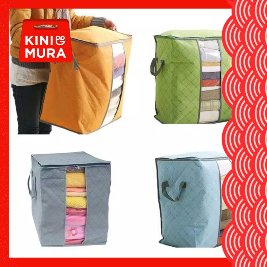 Tas Bamboo Storage Box Bag Organizer Rak Rack Tempat Tas Bamboo Storage Box Bag Organizer Rak Rack Tempat