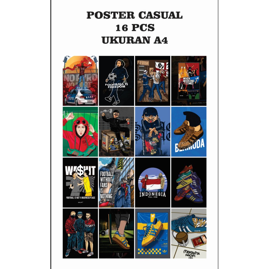 POSTER HIASAN DINDING CASUAL