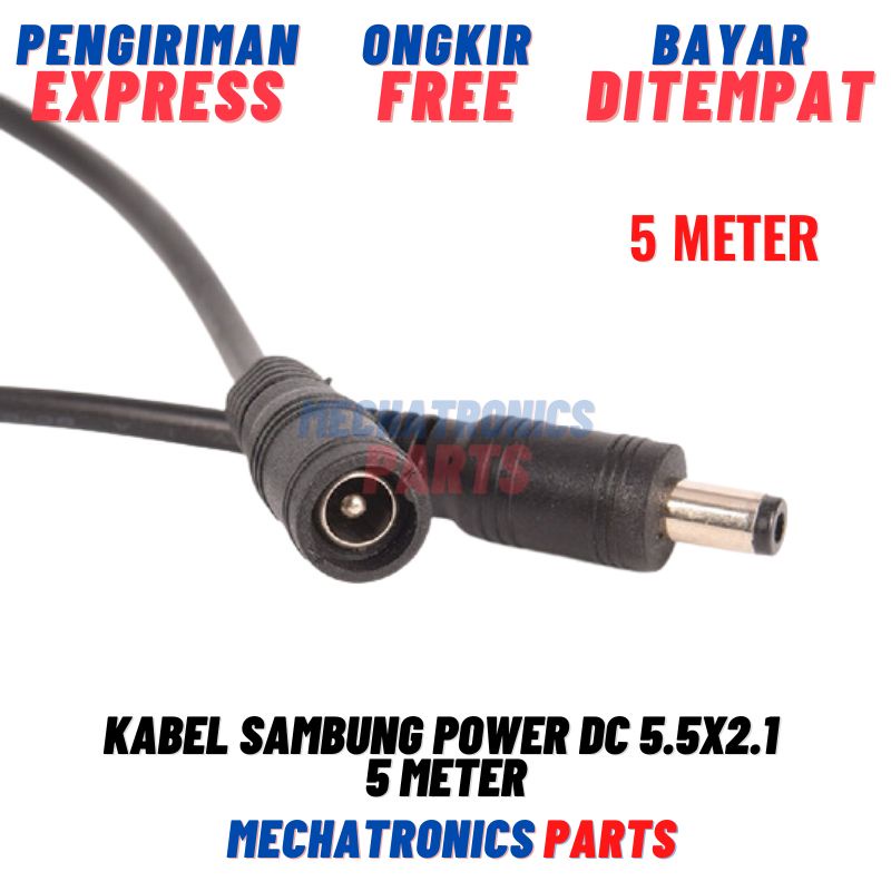 Kabel Sambung Power DC 5.5x2.1 1, 2, 3, 5Meter