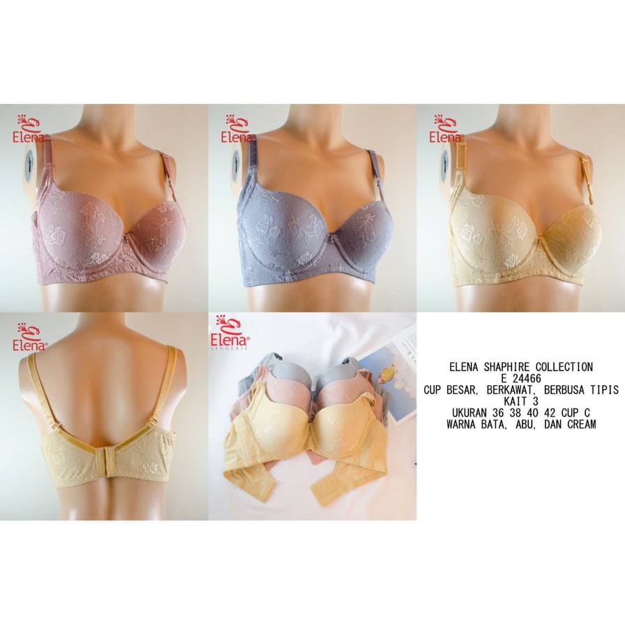 BRA ELENA CUP C E24466/BH ELENA BERKAWAT CUP C  E24466/BRA ELENA BUSA TIPIS E 24466