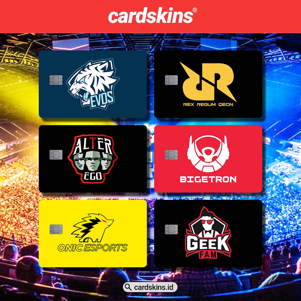 ESPORT TEAM | GARSKIN / STICKER KARTU ATM / SKIN KARTU ATM / DEBIT / CREDIT / EMONEY / FLAZZ | CARDSKINS