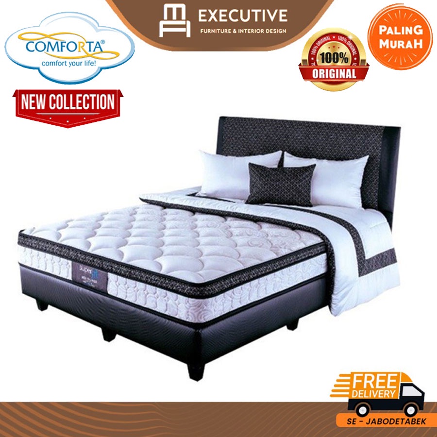 Jual Full Set Kasur Springbed COMFORTA SuperFit ( Neo Silver ) | Shopee ...