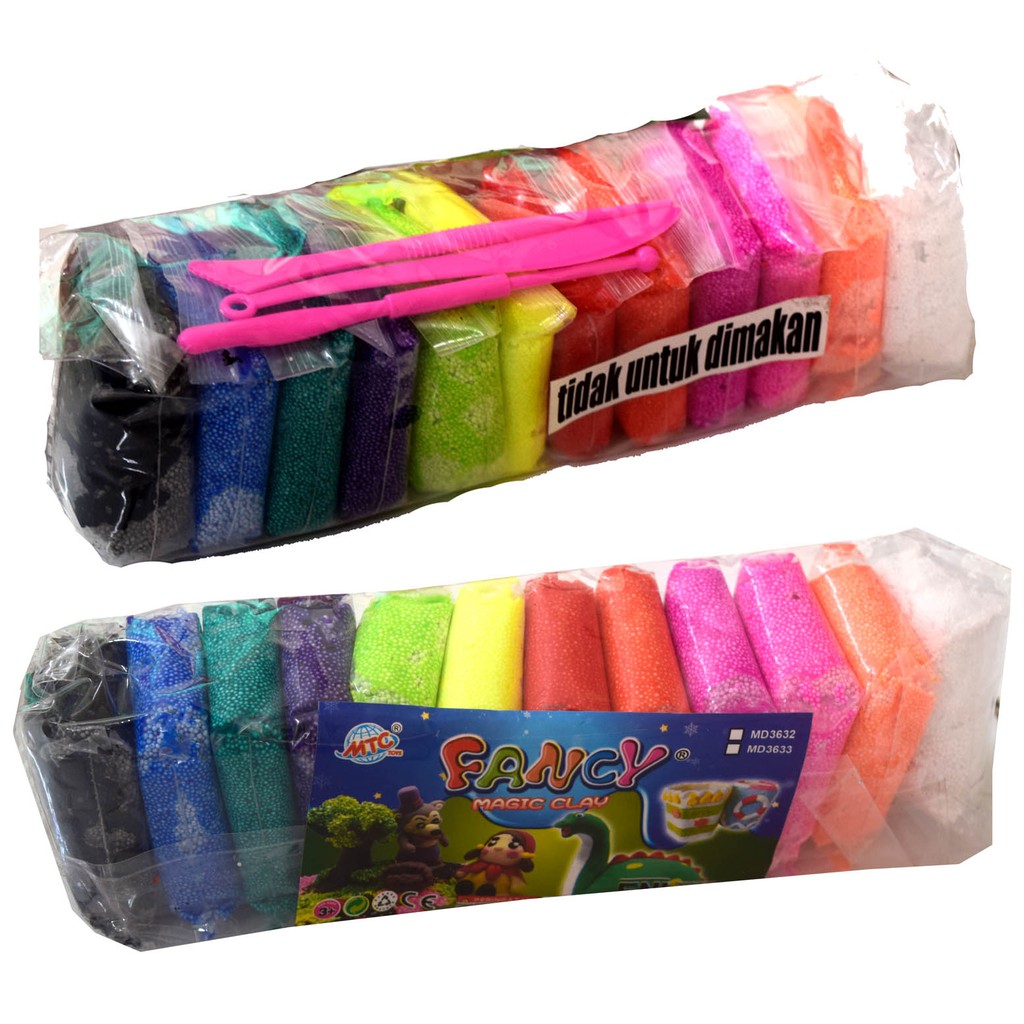 Fancy magic clay 12pcs warna warni