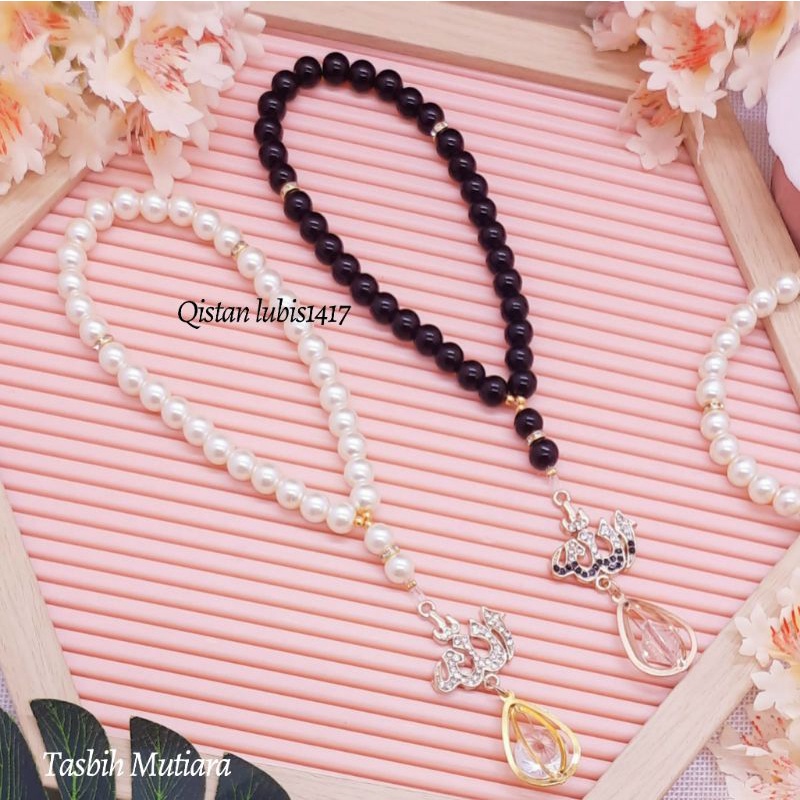 Tasbih Mutiara Black &amp; white