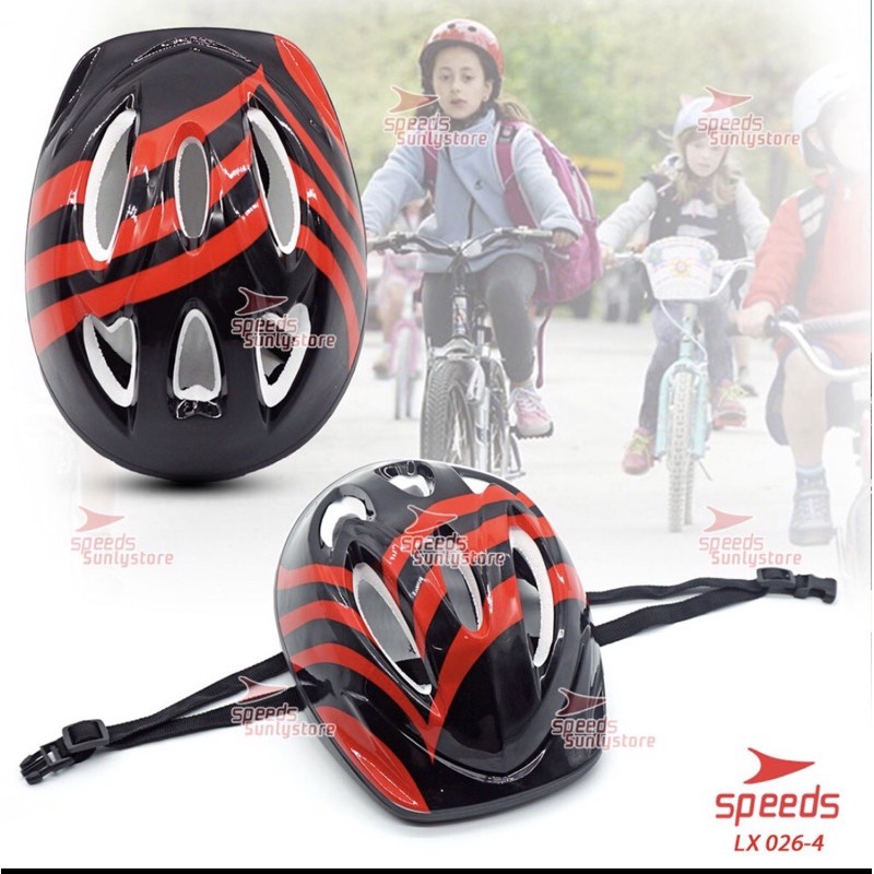 Helm Sepeda Anak kualitas bagus umur 3 - 12 tahun busa empuk buat BMX lipat cycling helmet fot kids-Merah
