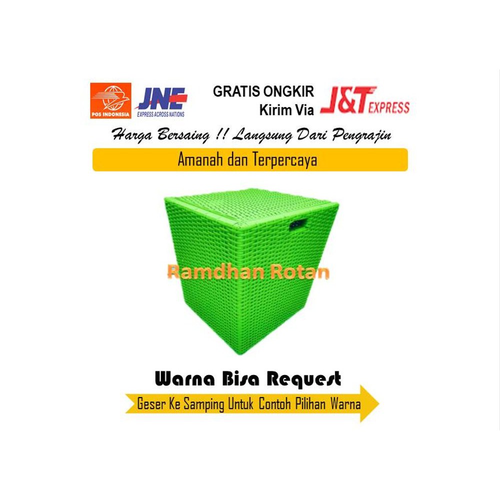 Box Laundry Rotan Sintetis - Keranjang Laundry Rotan Sintetis - Kotak Laundry Rotan Sintetis -