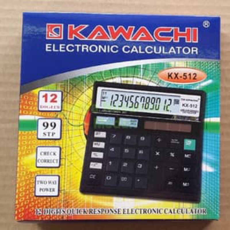 

Kalkulator besar murah Kalkulator KAWACHI KX-512 12 DIGIT Elektronic Calculator Check Correct