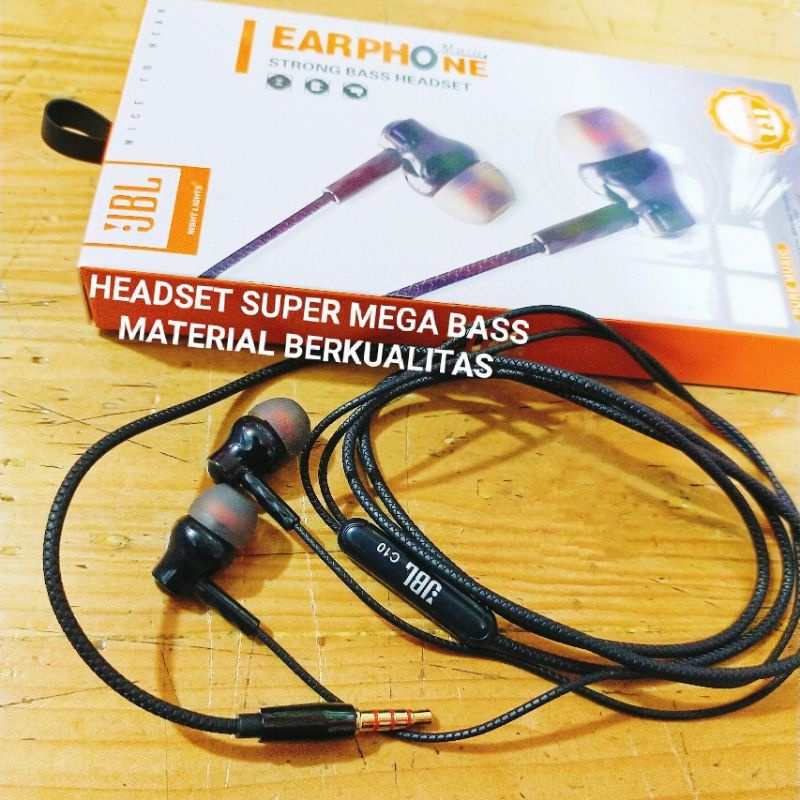 HEADSET JBL T-31 EARPHONE JBL STRONG BASS BLACK EDITION