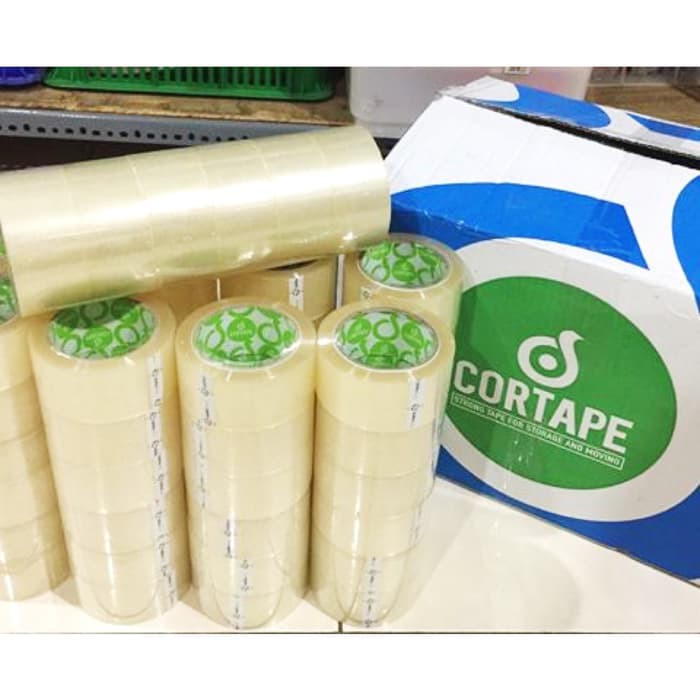 

FREE Ongkirr ! Lakban Bening Cokelat CORTAPE 2 inch 90 YARD Isolasi Selotip Tape murah