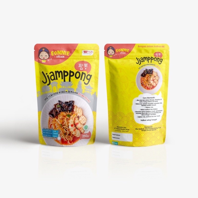 JJAMPONG MIE SEAFOOD PEDAS KOREA frozen food