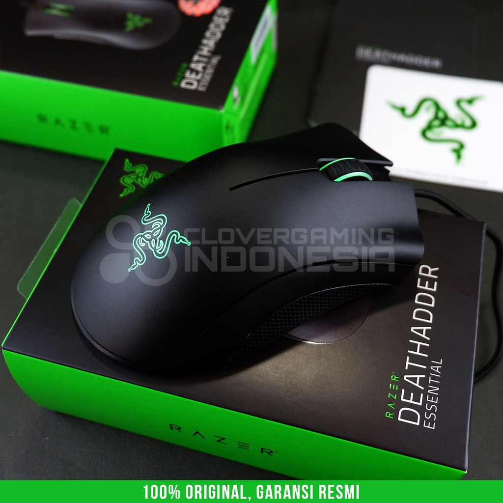 Razer Deathadder Essential Gaming Mouse - ORIGINAL ASLI GARANSI RESMI RAZER INDONESIA BUKAN OEM BUKAN KW DA Essential