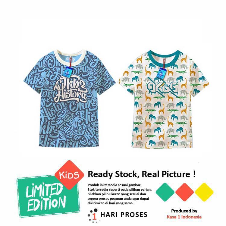  Kaos Distro Anak Laki  Laki  Motif Origami Full Print 