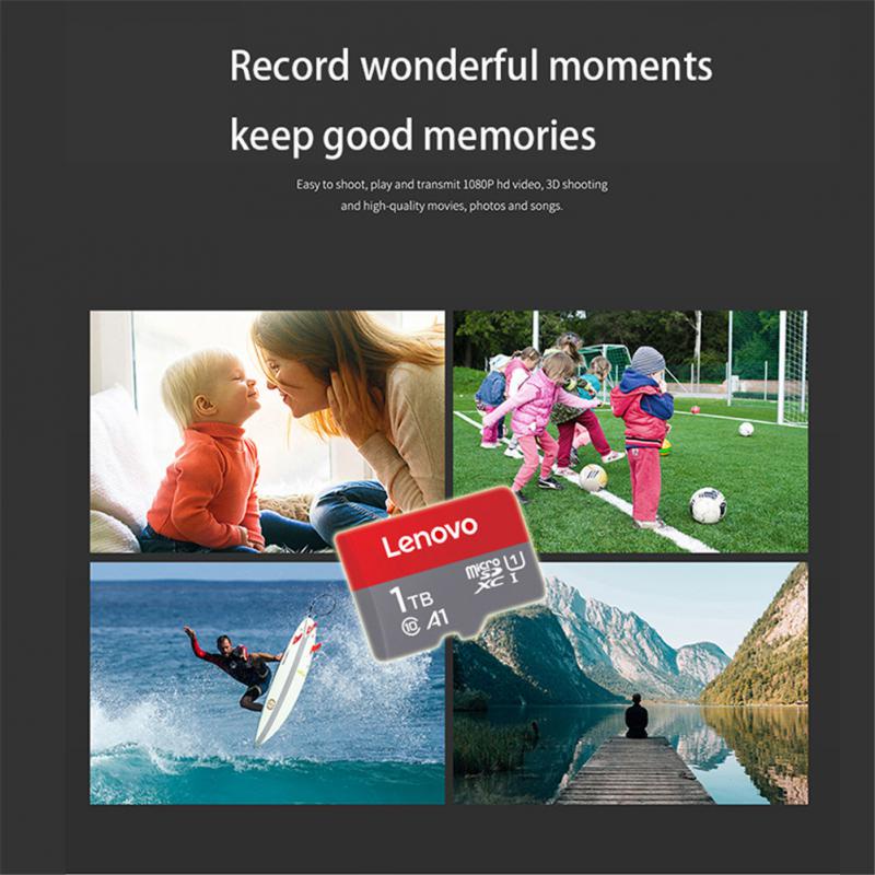 Lenovo 512GB Kartu Memori TF SD Flash Kecepatan Tinggi 128GB 256GB