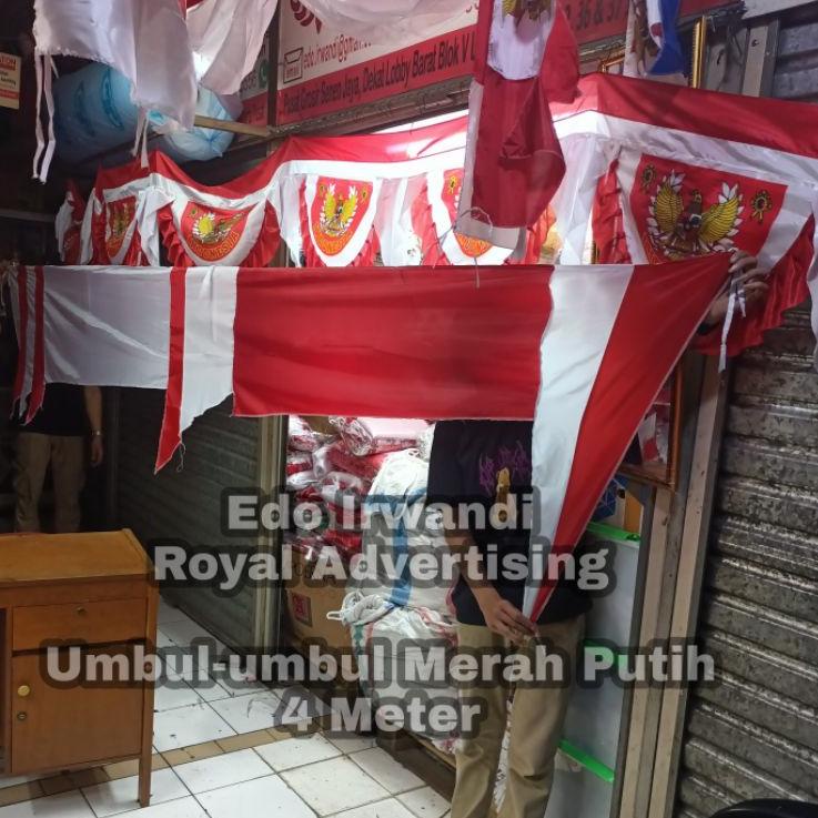

시 Bendera Umbul-umbul Merah Putih Motif Ukuran 3 Meter dan 4 Meter Stock Best