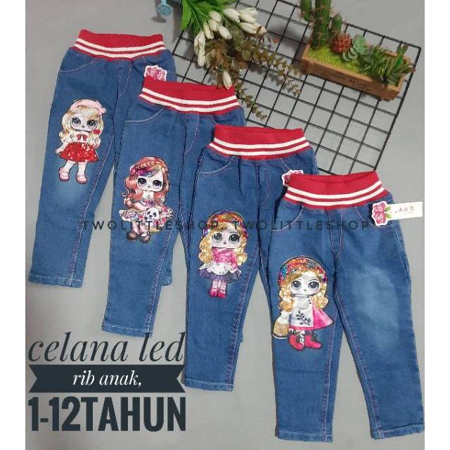 Celana jeans anak (LOL LED RIB)