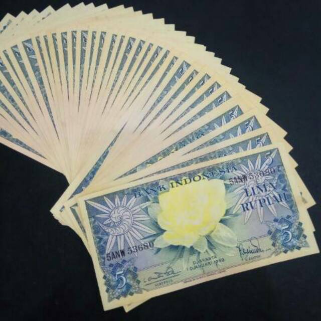 Uang Kuno 5 Rupiah 1959 asli original