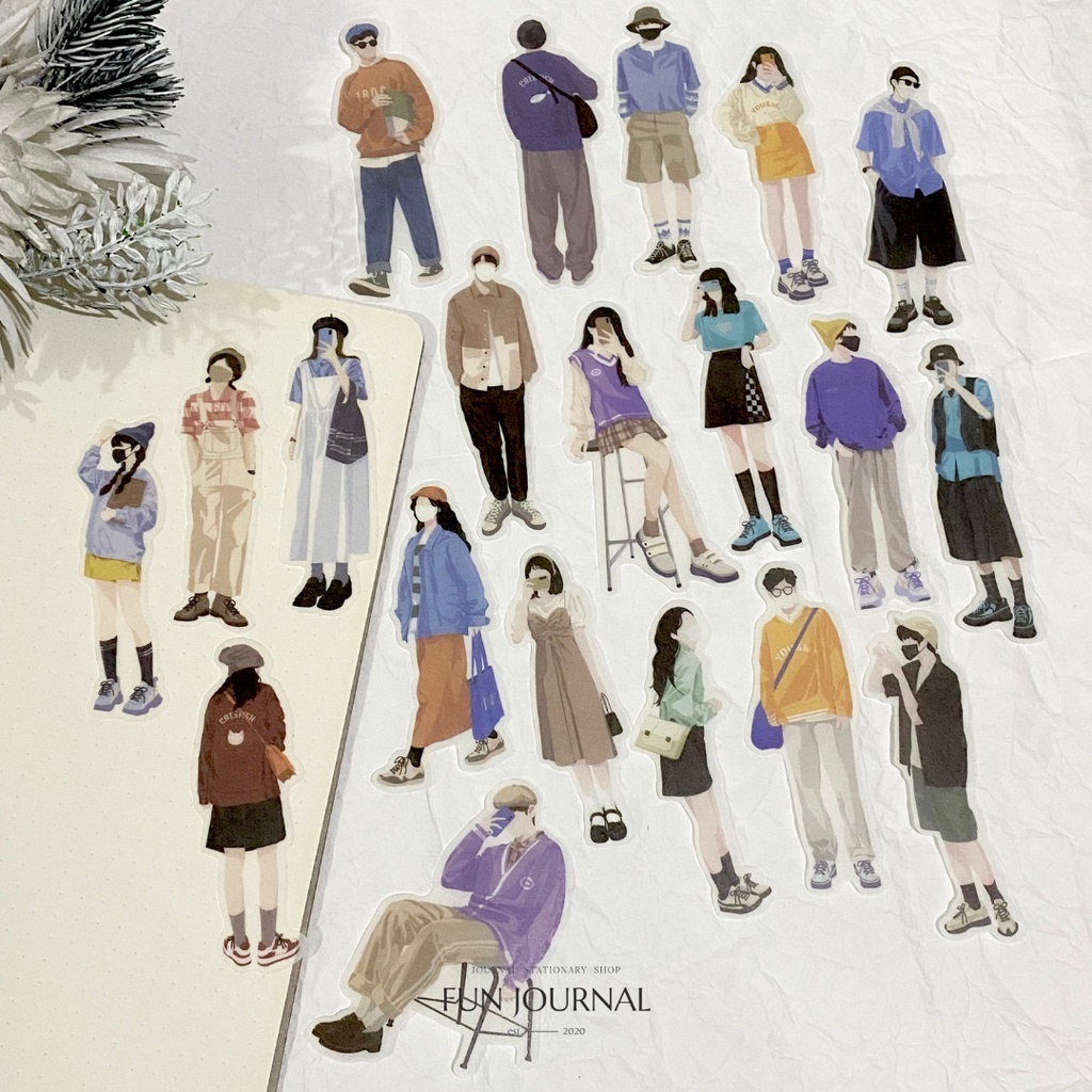 

BOY AND GIRL STREET STYLE SEASON 2 STICKER STIKER PACK JURNAL JOURNAL PLANNING BUJO SCRAPBOOK DIY