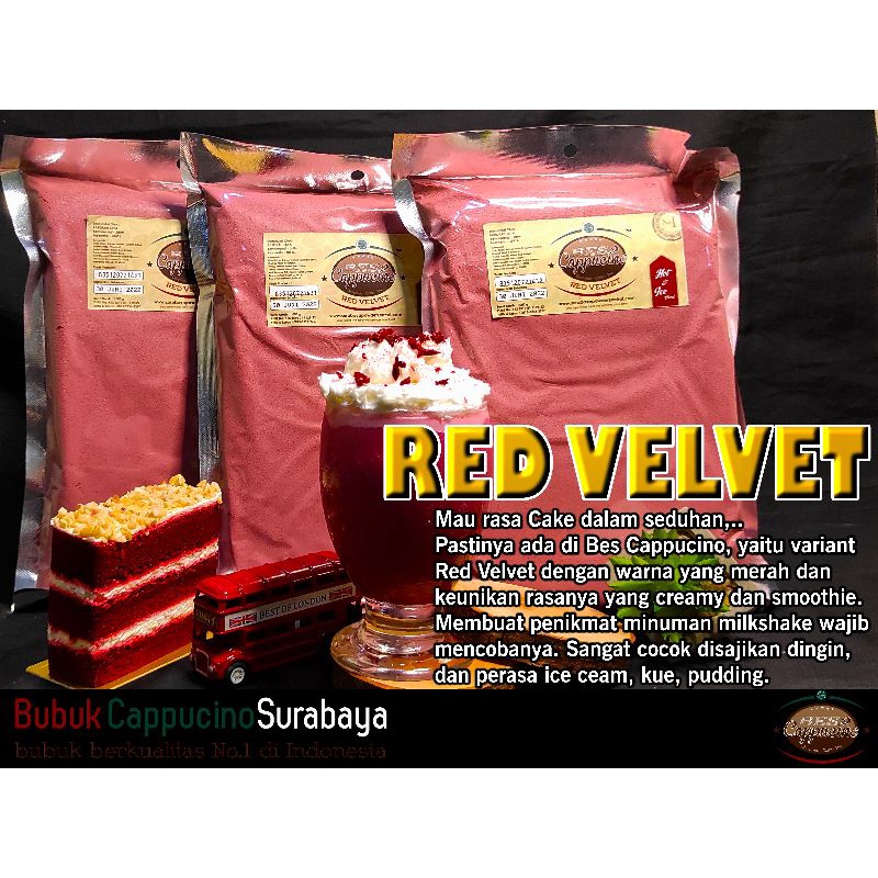 

Bubuk Minuman Rasa Red Velvet (Bes Cappucino)