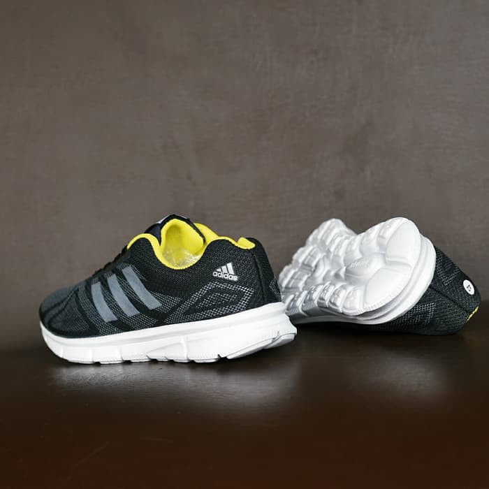 Sepatu Sport Adidas Duramo Running Olahraga Pria Hitam Kuning - ZR 07