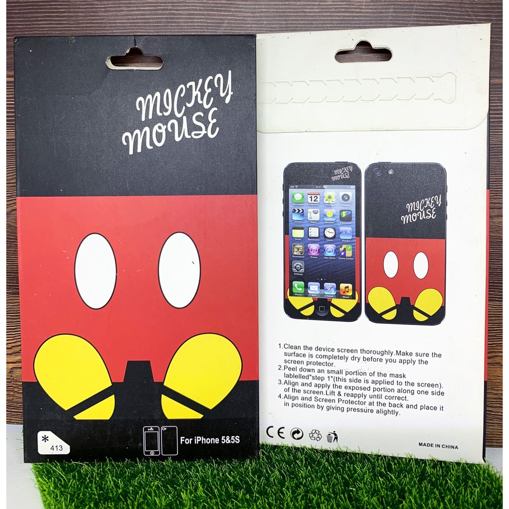 Screen Guard Stiker Pelindung Layar Micky Minnie Mouse Mobil Car Kiss Vintage Iphone 5/ 5G/ 5S/ 5SE