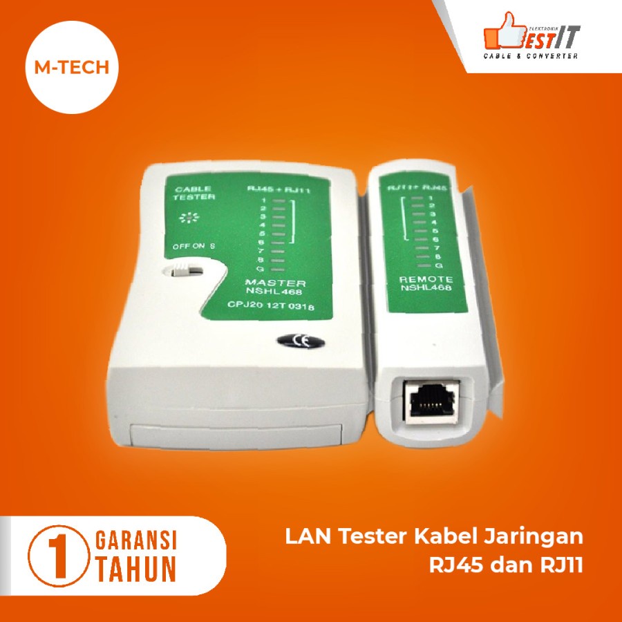 LAN Tester Kabel Jaringan RJ45 dan RJ11/ Alat Tes Kabel Jaringan