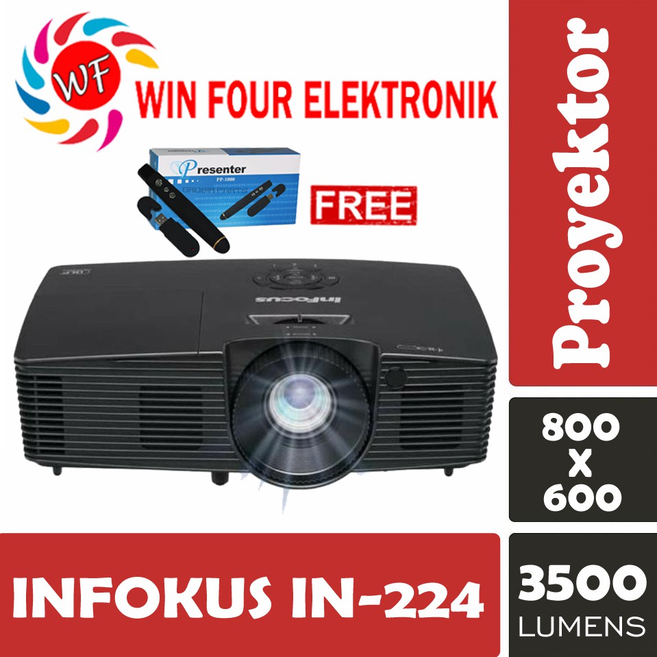 Infocus Proyektor IN224 / 3.500 Lumens / 17.000:1 / Proyektor Infocus / Infocus / Proyektor