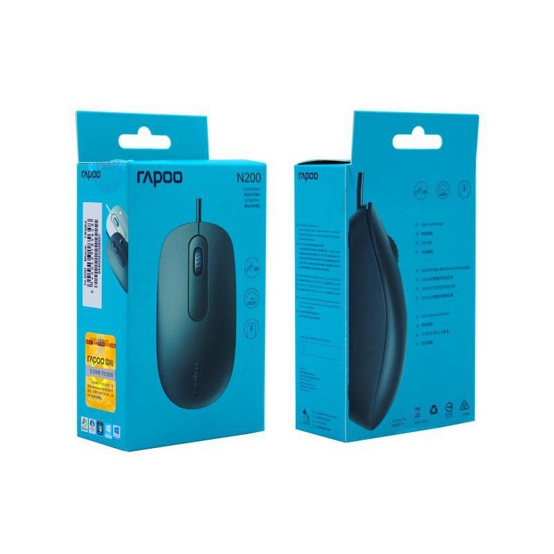 RAPOO Mouse Wired N200 Black