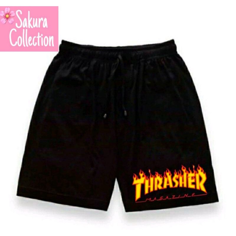 Celana Boxer THRASHER Magazine pria wanita dewasa / Celana Olahraga / Celana Santai