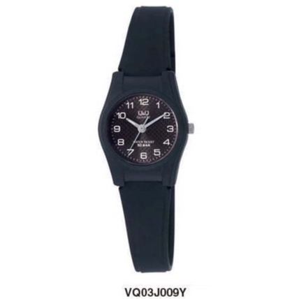 Q&amp;Q Original Jam Tangan Remaja VQ03 &amp; VQ87 Series - Karet- Hitam