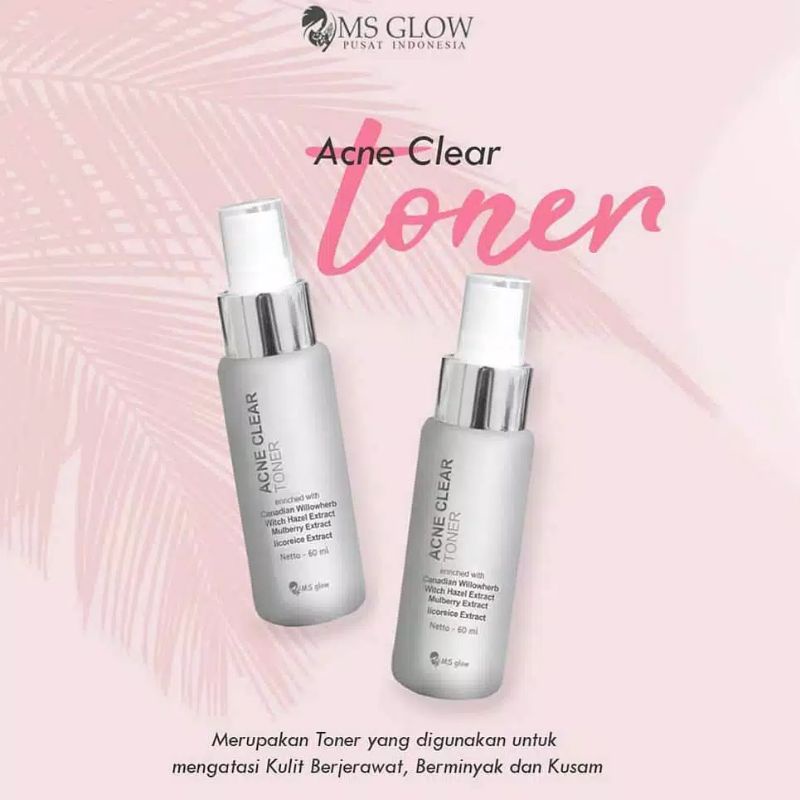 Toner Acne MS Glow 100% original skicare toner wajah wanita termurah (bisa cod)