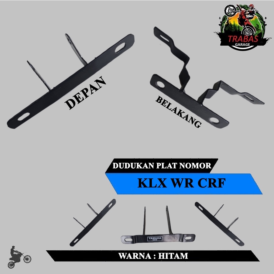 DUDUKAN PLAT NOMOR DEPAN BELAKANG KLX CRF WR 150 250 BRACKET BREKET NOPOL