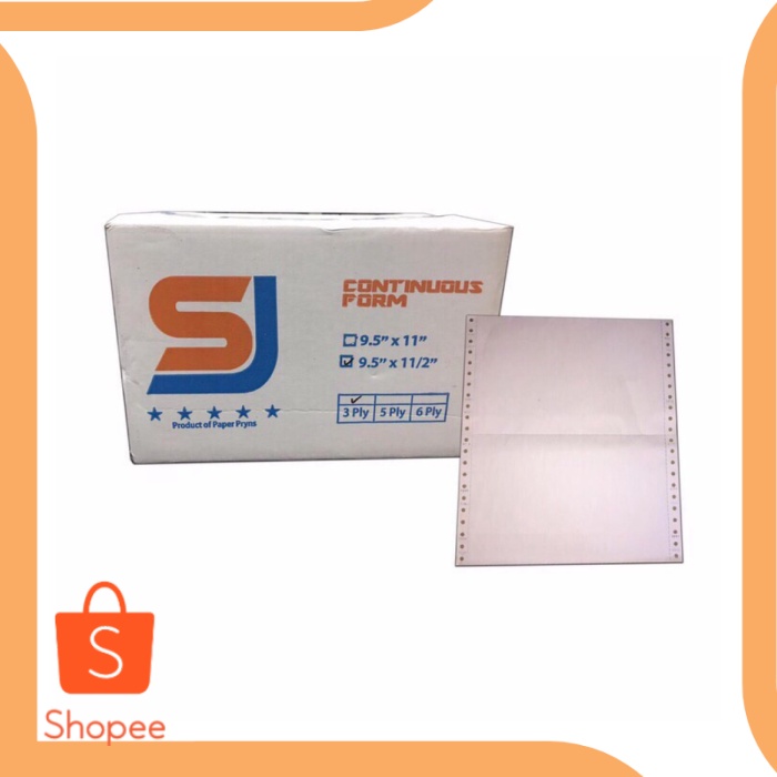 

Kertas Continuous Form SJ 9.5 x 11 9.5 x 11.2 3 ply tools 6Zept21