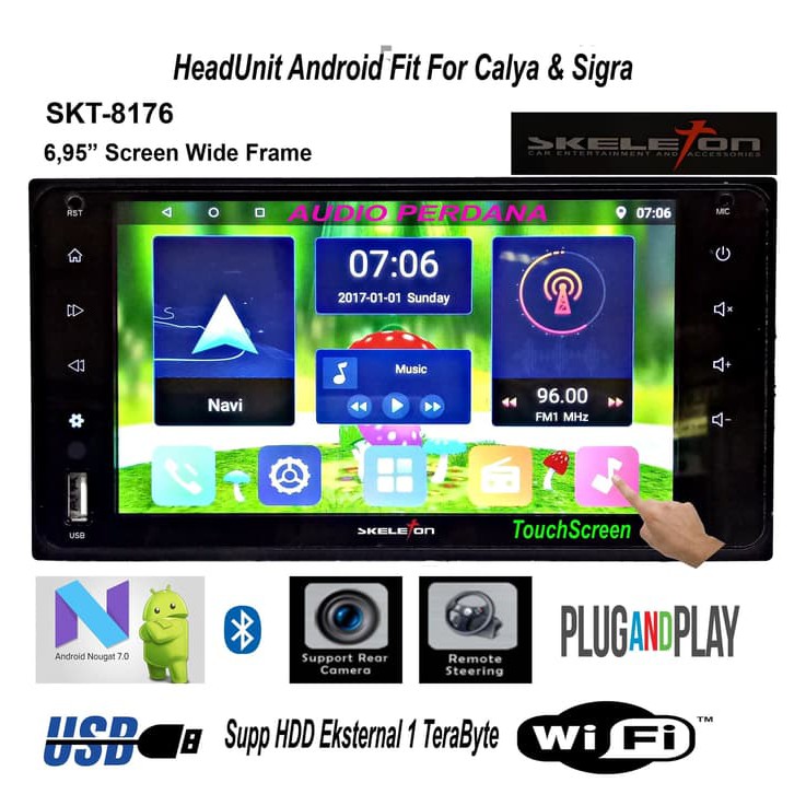 Head Unit Tape Android OEM CALYA SIGRA Skeleton SKT - 8176