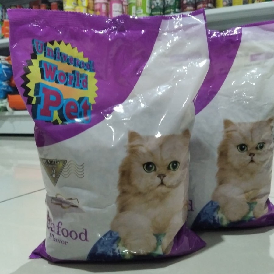 grab/gojek - makanan kucing universal seafood 5kg / universal Rasa seafood murah!!!