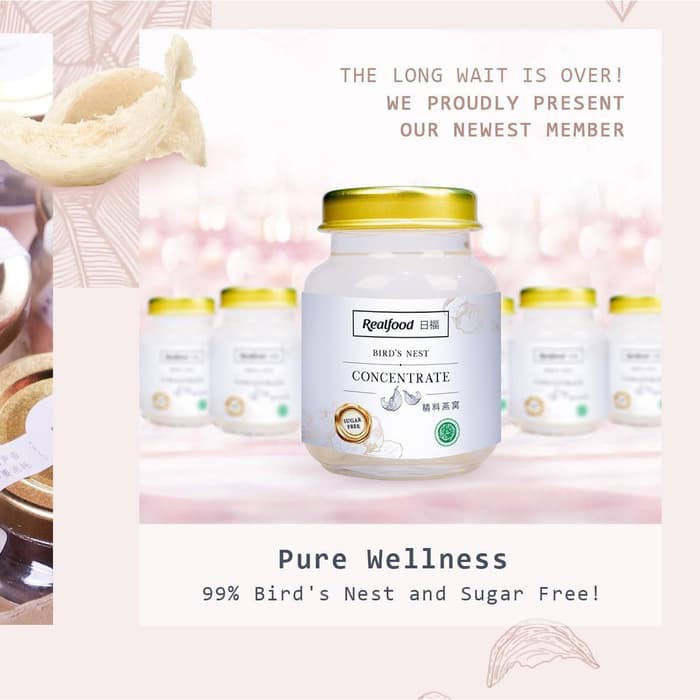 

Realfood pure wellness minuman sarang burung wallet / bird nest / penguat imun