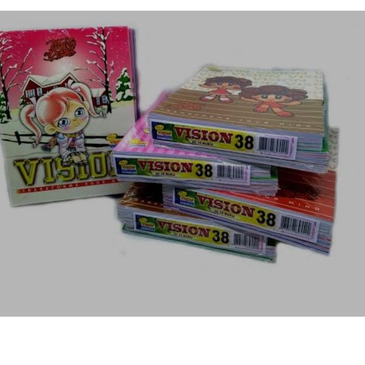

Harga Spesial.. buku tulis vision 38 lembar Murah 1 pack isi 10 buku