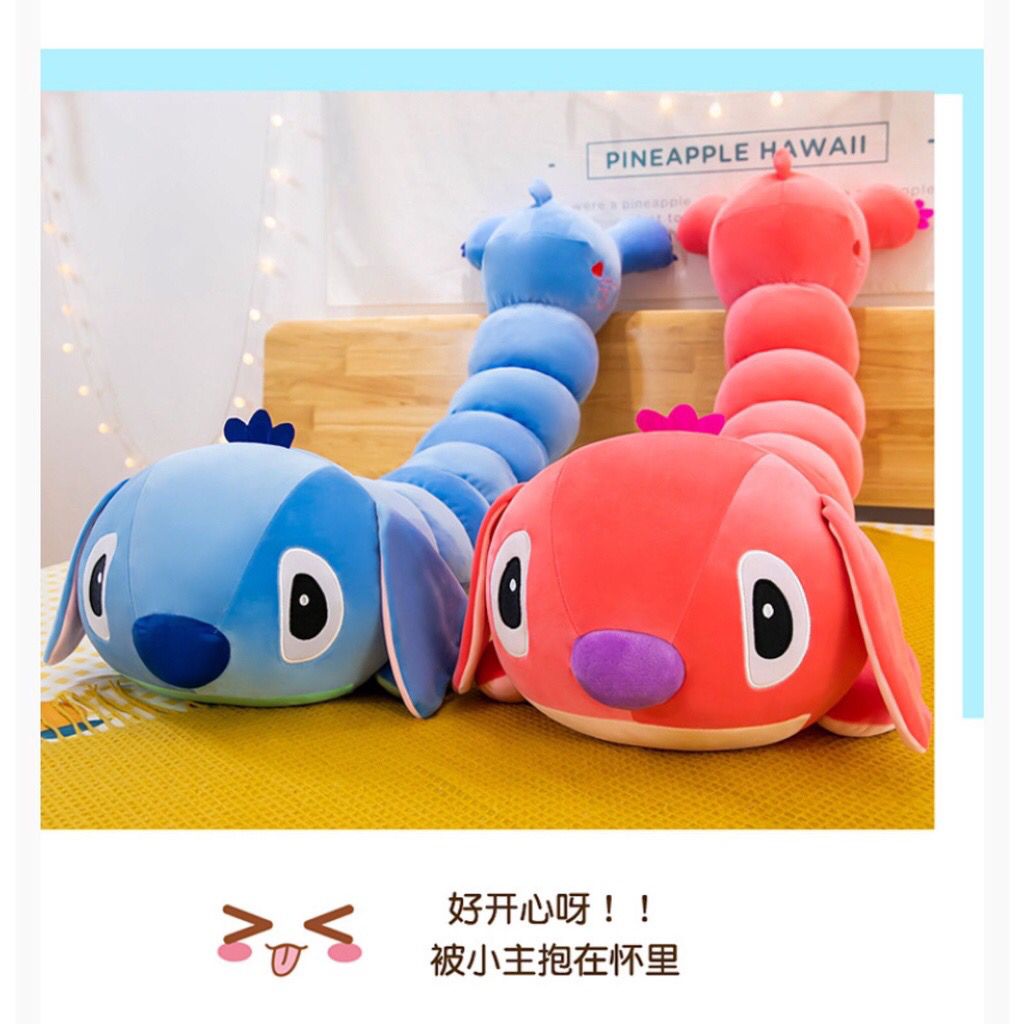 BONEKA BANTAL GULING STITCH LILO 90CM ORIGINAL IMPORT PLUSH TOY DOLL MAINAN ANAK | KADO HADIAH ULTAH