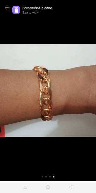 Gelang tangan rantai pria lapis emas xuping