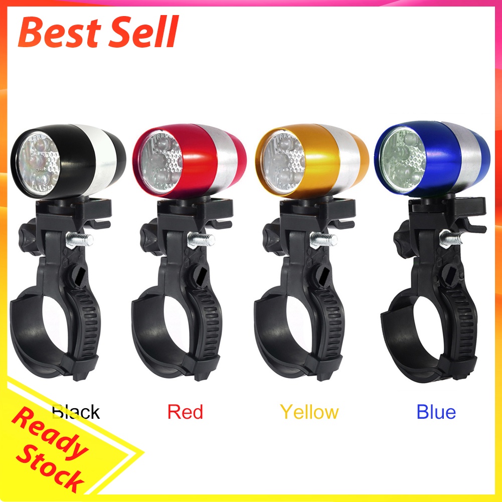 Bicycle Head Light 6 LED MTB Bike Front Fork Handlebar Warning Night Lamp