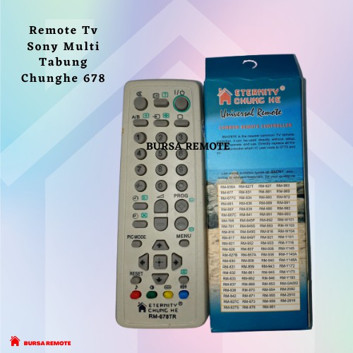 Remot / Remote TV Sony Multi Tabung Chunghe 678 / Ecer dan Grosir