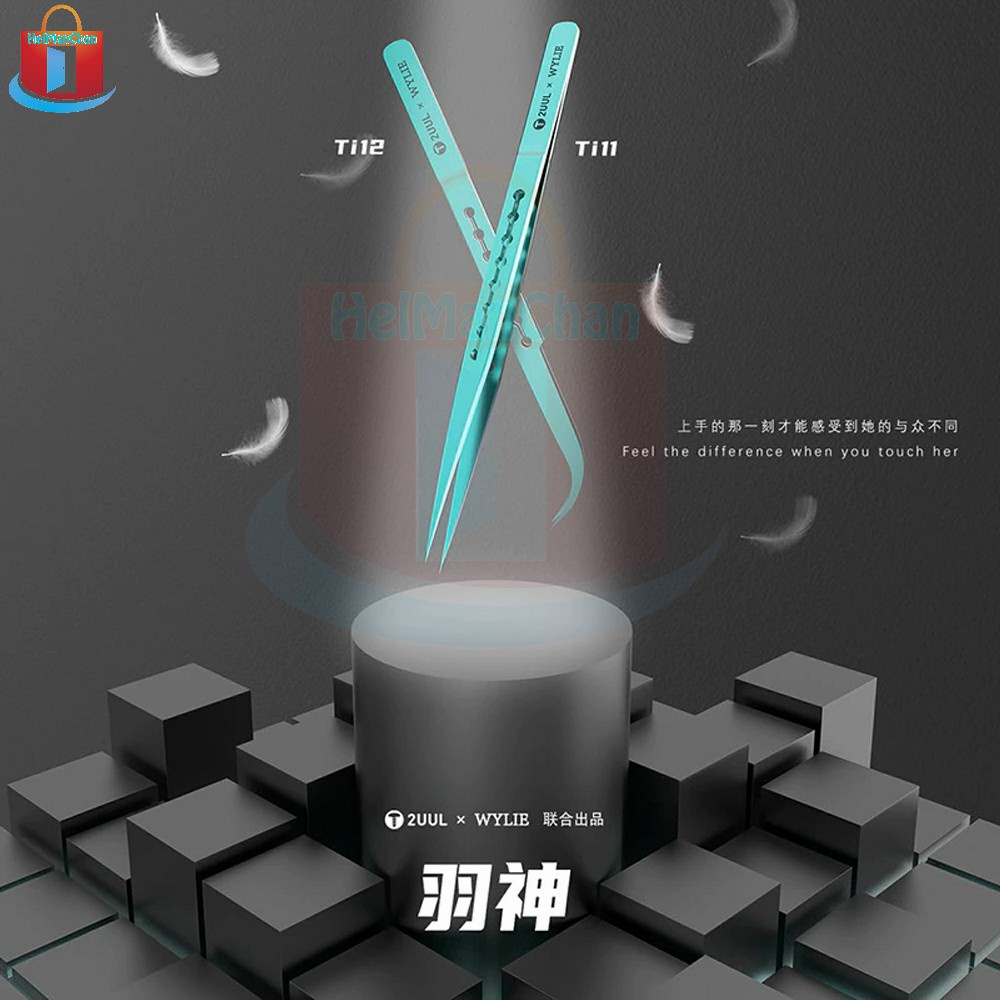 Ultralight Tweezer Titanium 2UUL Ti11 Lurus / Ti12 Bengkok Pinset