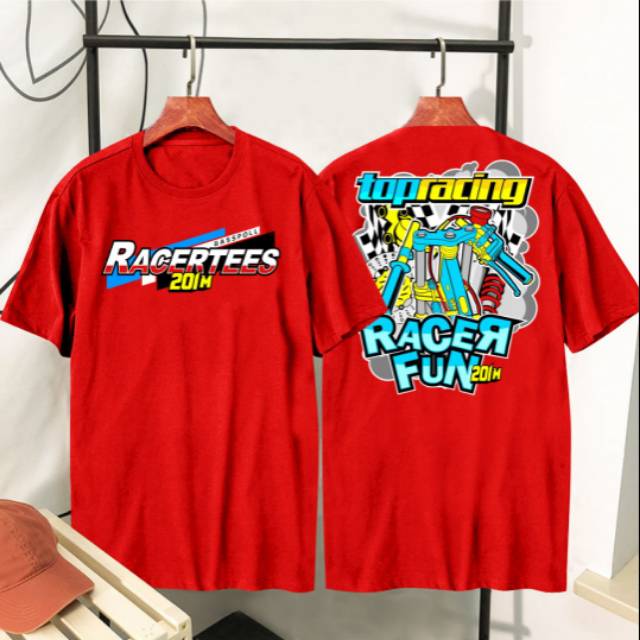 Kaos kekinian top racing RACERTEES