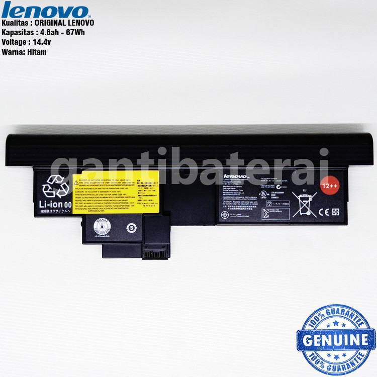Baterai Lenovo ThinkPad X200 X201 Tablet X200T