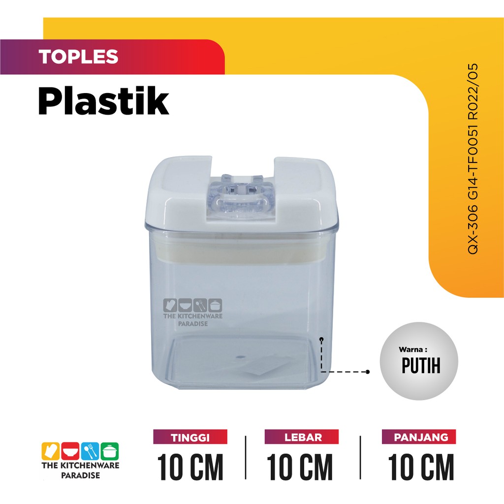 TOPLES SQUARE BAHAN PLASTIK UKURAN 10 X 10 X 10CM