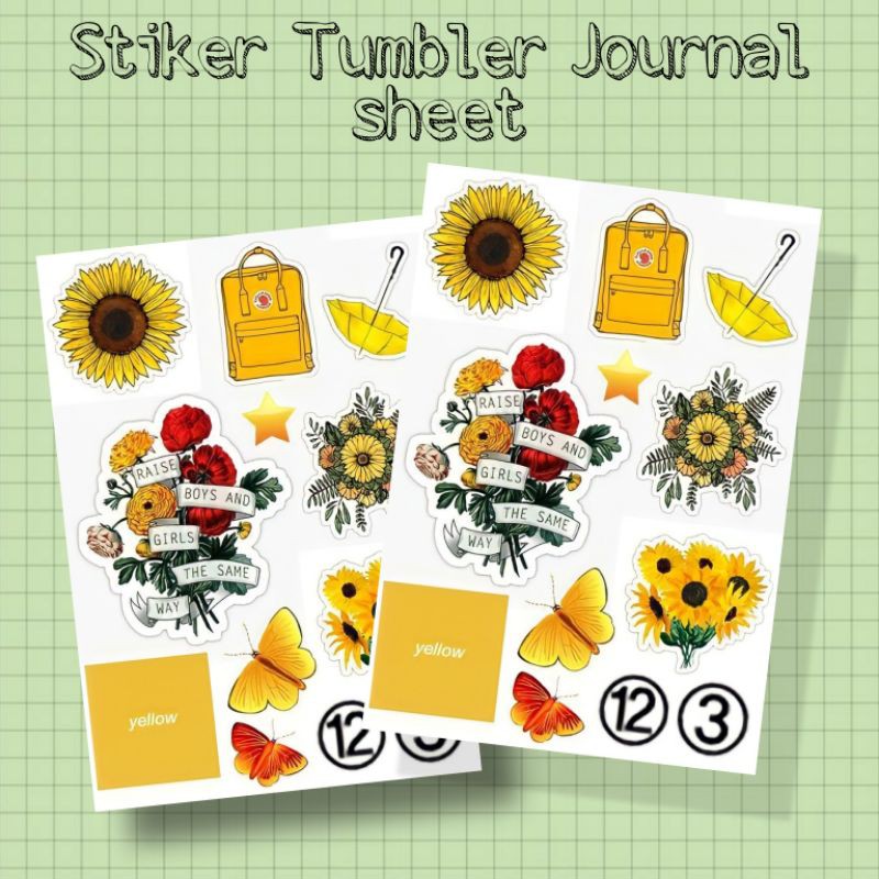 

Stiker Tumbler Sheet / Stiker journal / Stiker Binder / Stiker Tumbler Asthetic