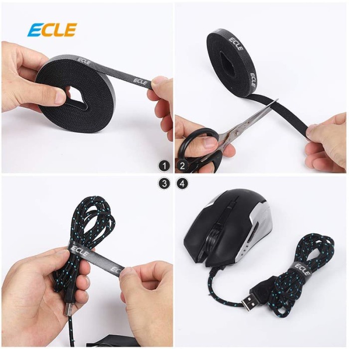 

PEREKAT-PENGIKAT- ECLE TALI PENGIKAT KABEL SERBAGUNA ORGANIZER CABLE TIES VELCRO 5M -PENGIKAT-
