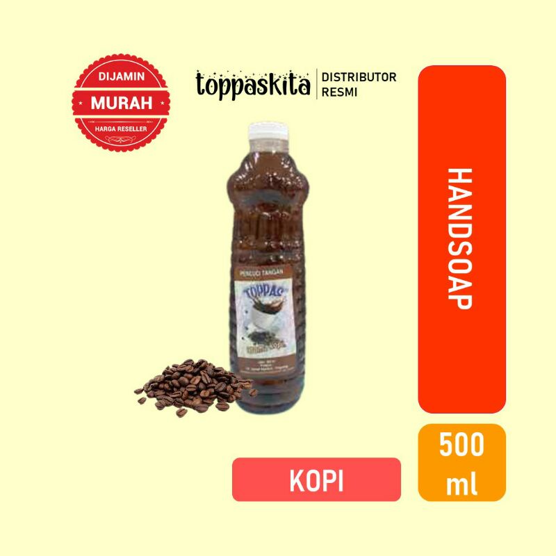 Toppas Sabun Cuci Tangan Mint Kopi 500ml / Hand Soap Termurah