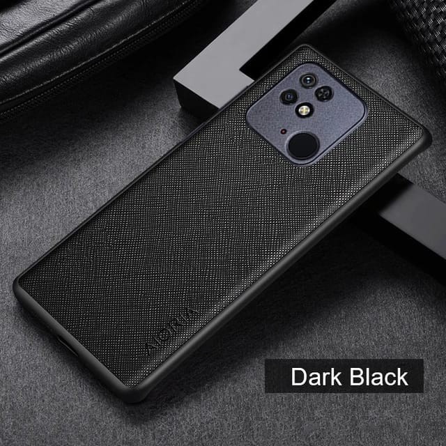 REDMI 10C / 10A / 9C COVER SOFT CASE CANVAS CROSS PATTERN AIORIA SILICONE SOFTCASE - BLACK