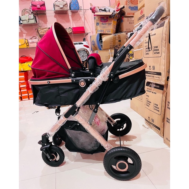 DIJAMIN ORIGINAL BABY STROLLER WONFUSS 511 LUXURY/ BABY BELECOO ORIGINAL CABIN SIZE  / Stroller Pliko Stream 387 / Kereta Dorong Bayi Reversible